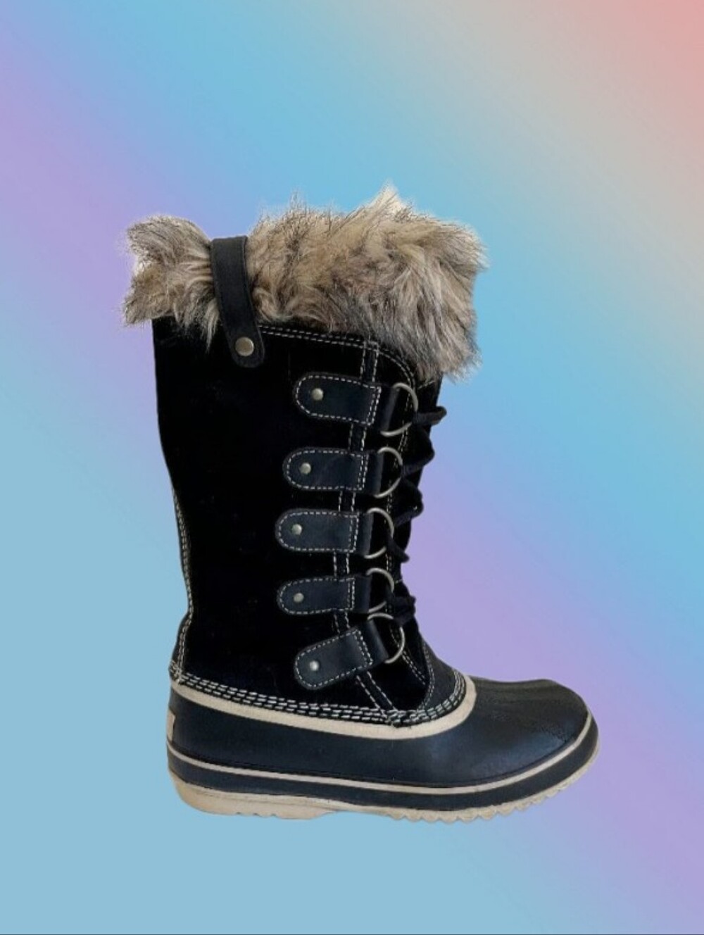 (EUC) Sorel® Joan Of Arctic Women's Winter Boot - Stone (Size 7)